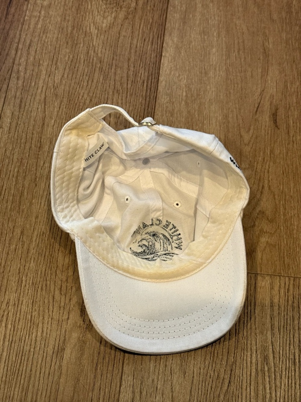 White Claw Embroidered Wave Dad Hat - White - Picture 5 of 5